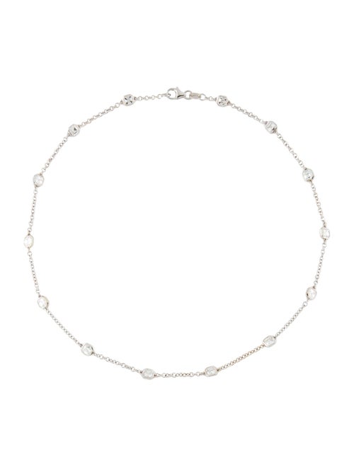 Necklace 14K 4.21ctw Diamond Station Choker Necklace