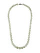 Necklace 14K Jadeite Bead Strand Necklace