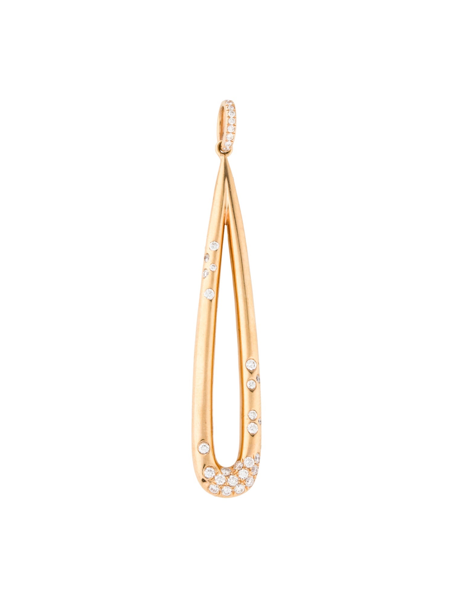 Necklace 18K Diamond Teardrop Pendant