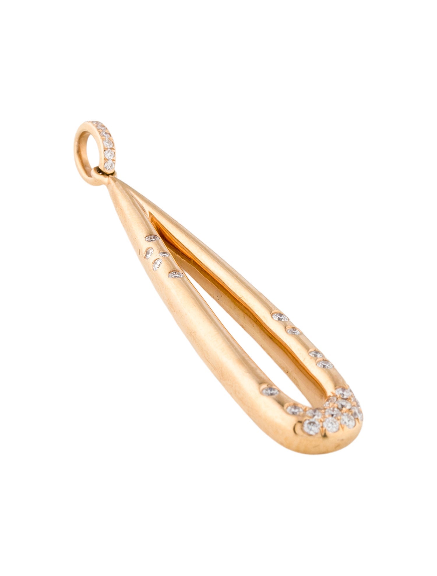 Necklace 18K Diamond Teardrop Pendant