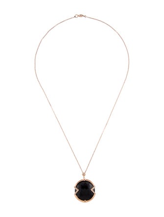 Necklace Onyx & Diamond Pendant Necklace