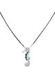 Necklace 14k Opal & Diamond Sea Horse Convertible Pendant Necklace