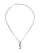 Necklace 14k Opal & Diamond Sea Horse Convertible Pendant Necklace