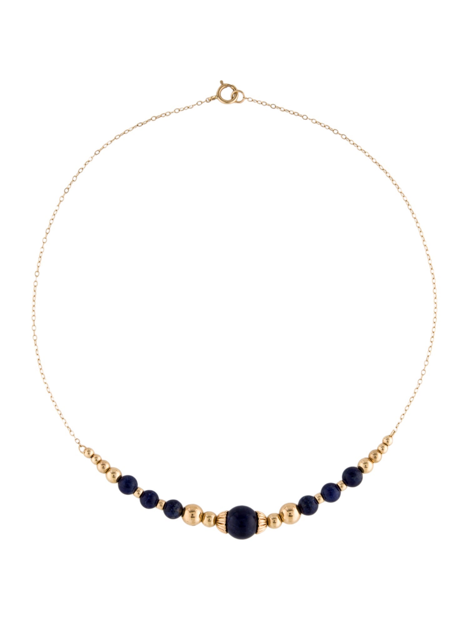 Necklace 14K Sodalite Bead Necklace