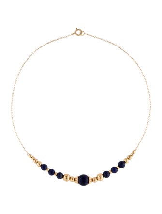Necklace 14K Sodalite Bead Necklace