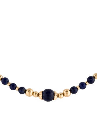 Necklace 14K Sodalite Bead Necklace