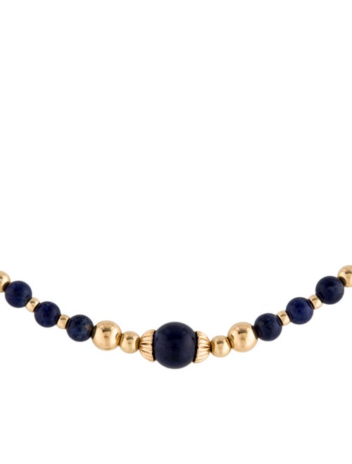 Necklace 14K Sodalite Bead Necklace