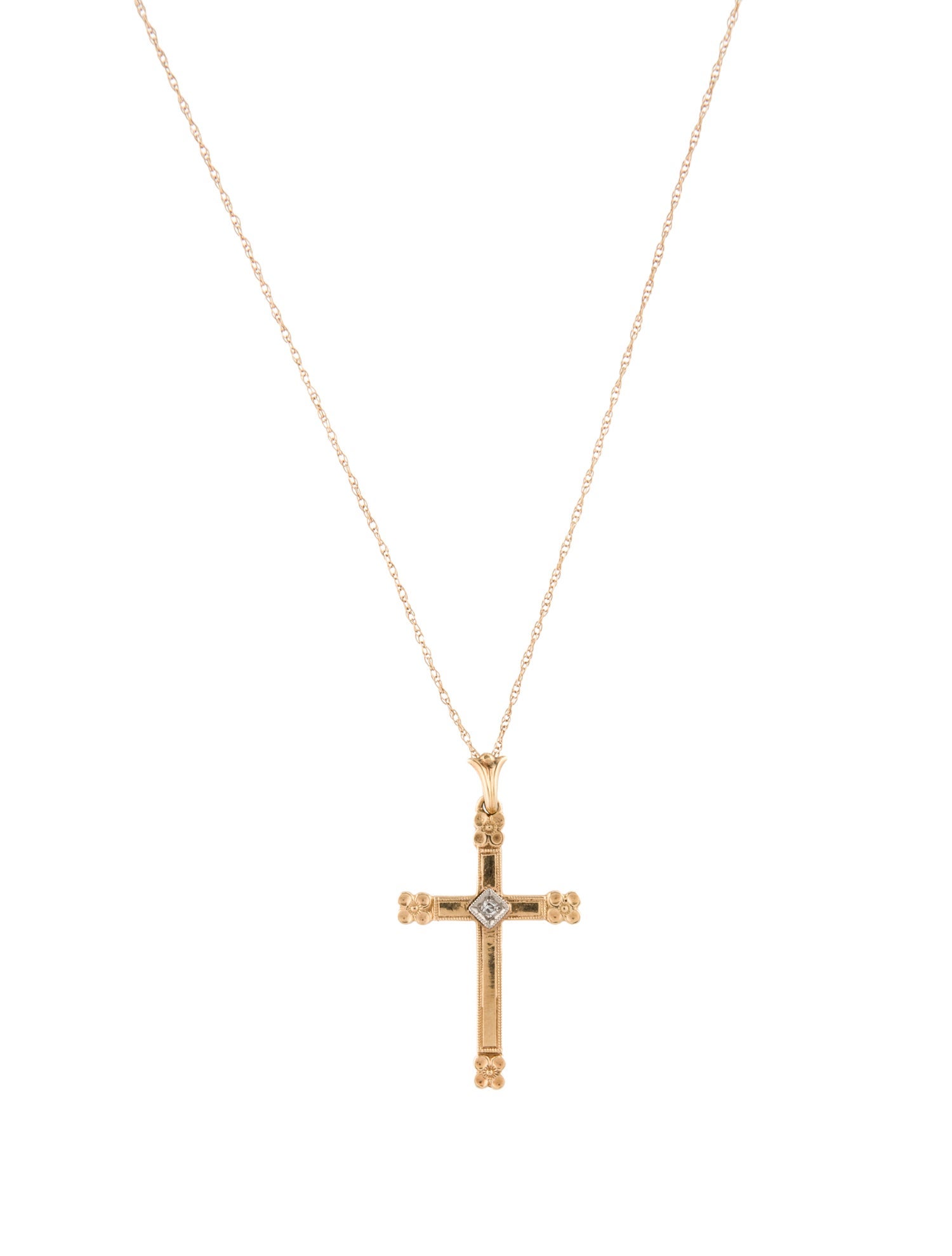 Necklace 14K Diamond Cross