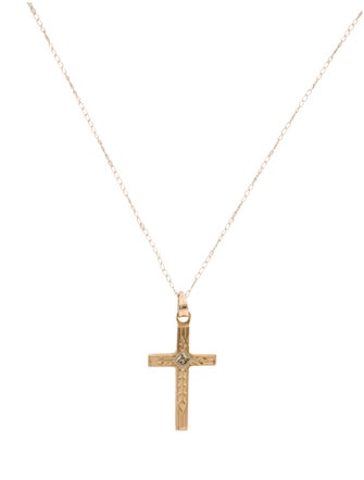 Necklace 14K Diamond Cross Necklace
