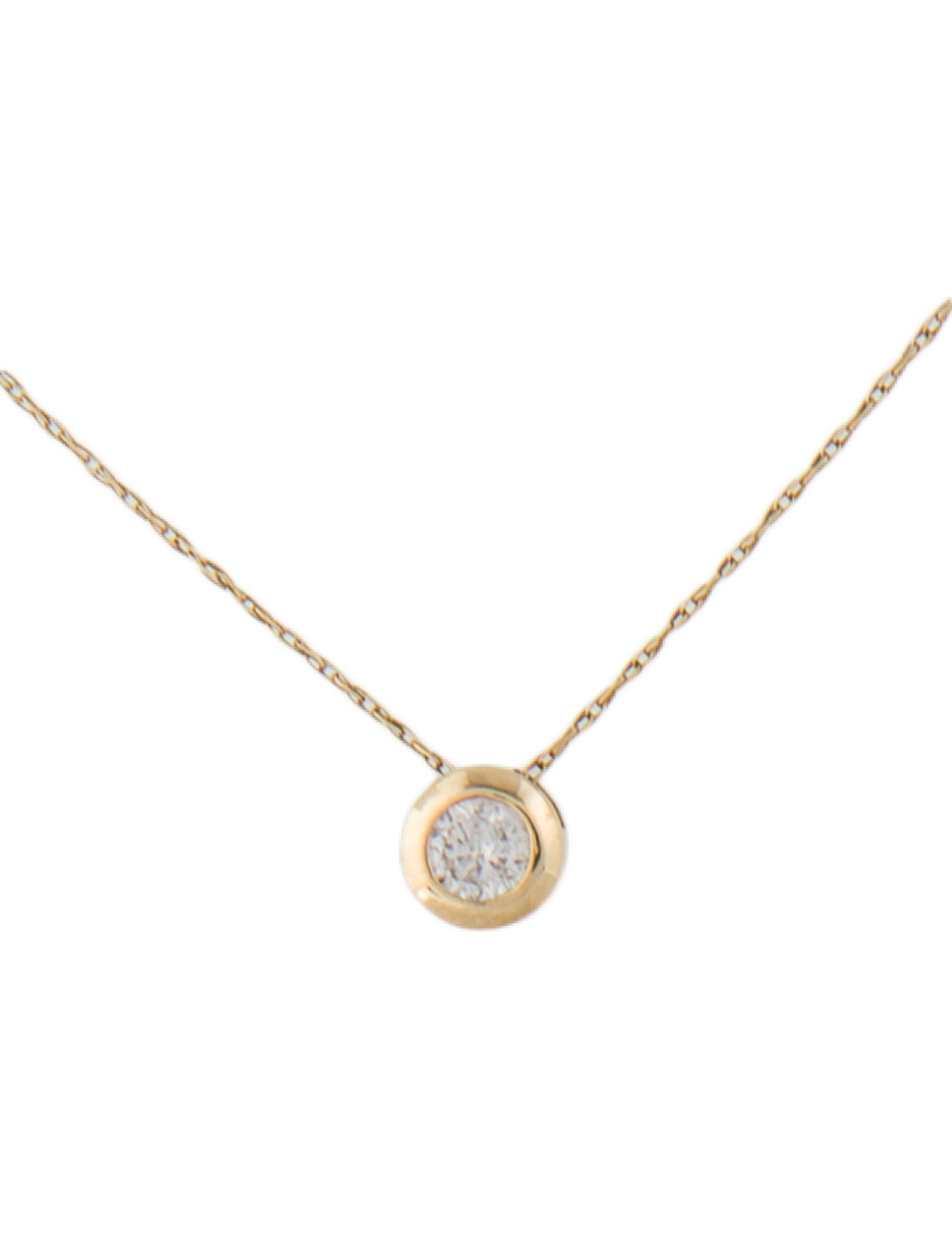 Necklace 14K Diamond Solitaire Pendant