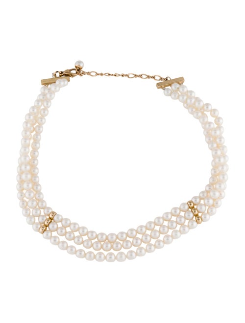 Necklace 14K Pearl Three Strand Choker