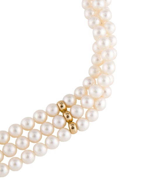 Necklace 14K Pearl Three Strand Choker