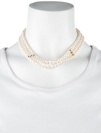 Necklace 14K Pearl Three Strand Choker
