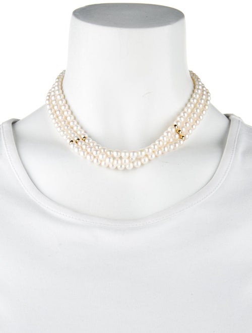 Necklace 14K Pearl Three Strand Choker