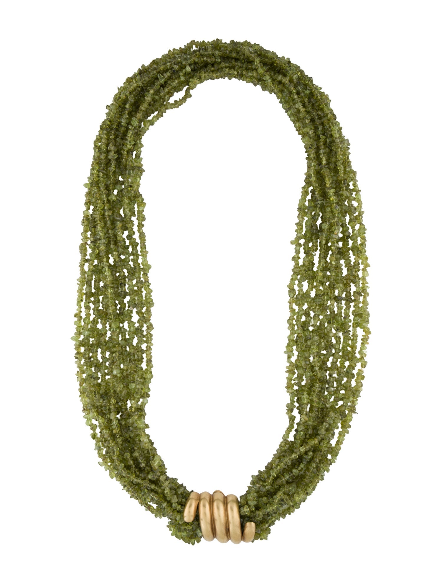 Necklace Pavlos 18K Peridot Bead Multistrand
