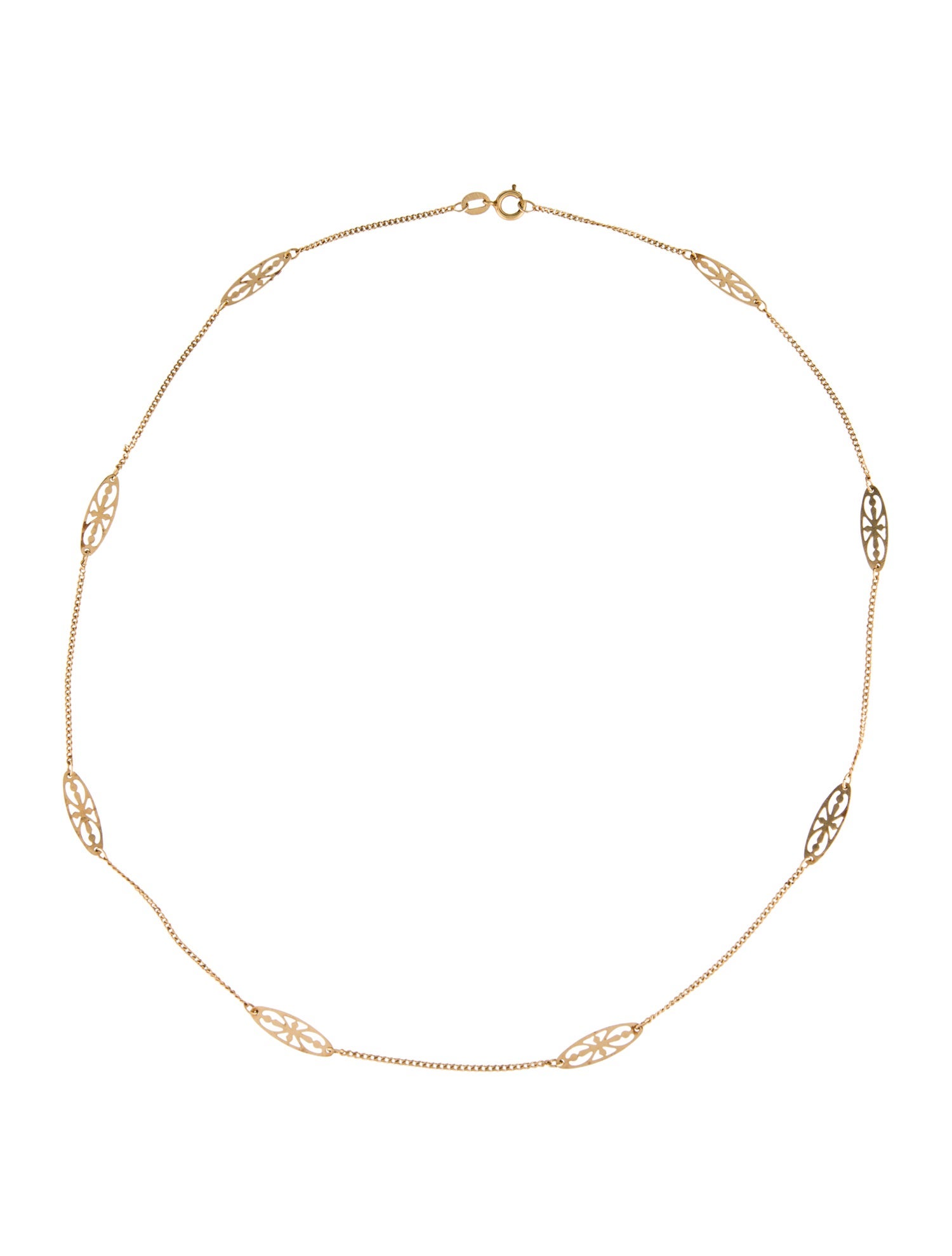 Necklace 14K Station