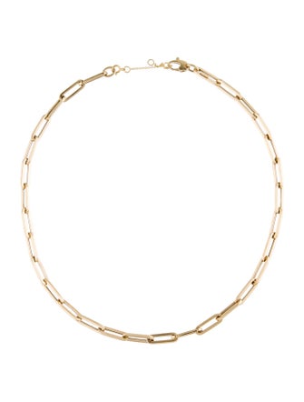 Necklace 14K Paper Link Chain Necklace