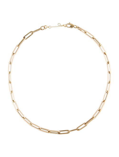 Necklace 14K Paper Link Chain Necklace
