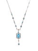 Necklace 14K 2.76ctw Topaz & Diamond Lavalier Necklace