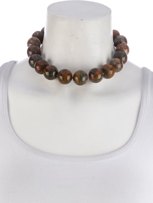 Necklace 14K Jasper Bead Strand Necklace