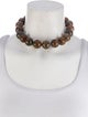 Necklace 14K Jasper Bead Strand Necklace