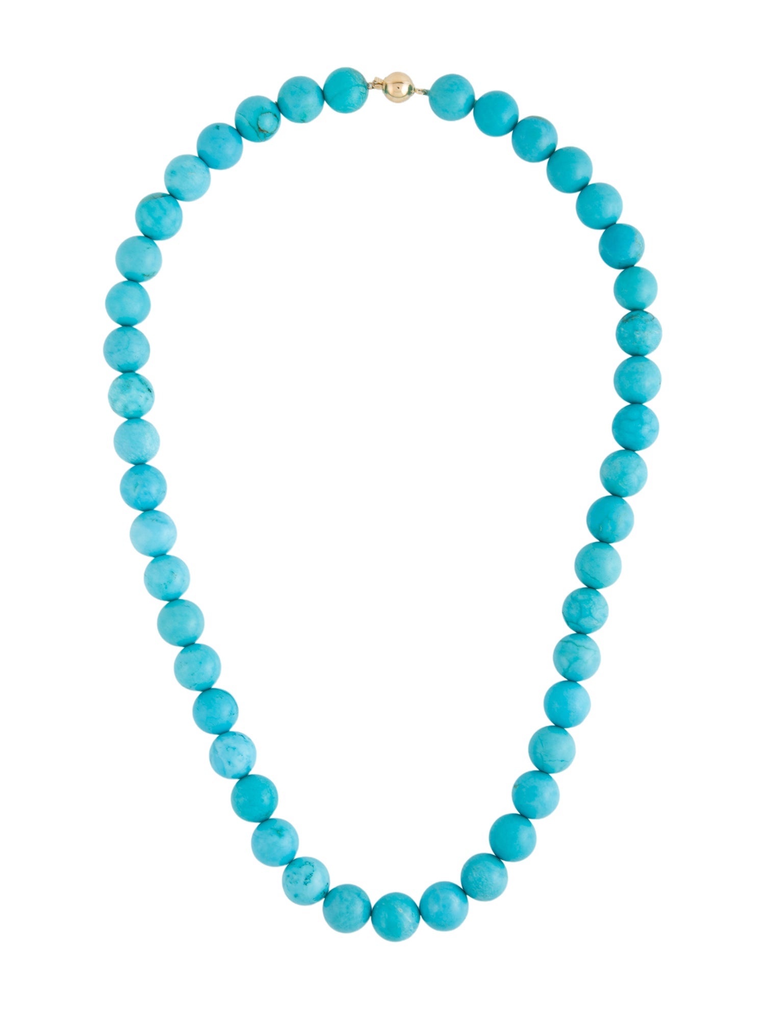 Necklace 14K Dyed Magnesite Bead