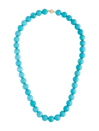 Necklace 14K Dyed Magnesite Bead Necklace
