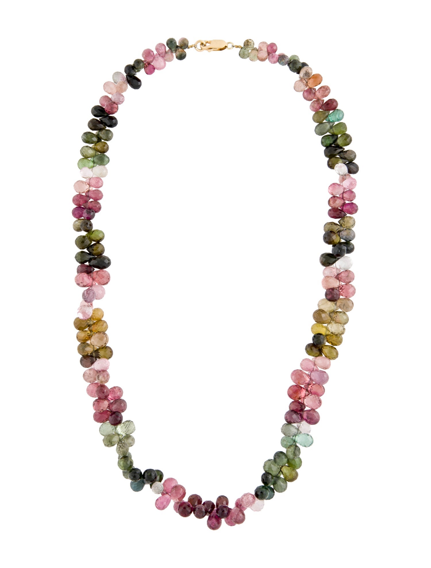 Necklace 18K Tourmaline Beaded Choker