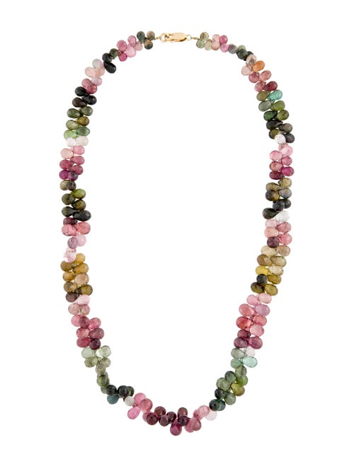 Necklace 18K Tourmaline Beaded Choker Necklace