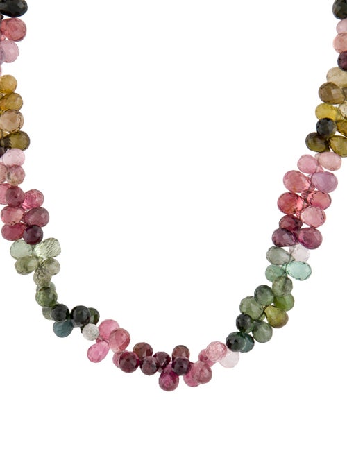Necklace 18K Tourmaline Beaded Choker Necklace