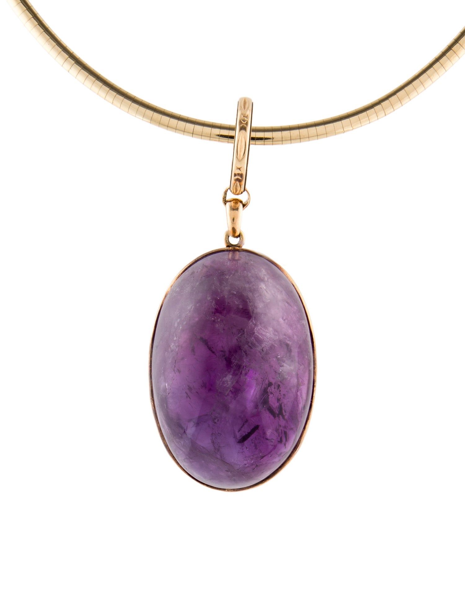 Necklace 14K 241.33ct Amethyst Pendant