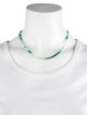 Necklace 14K Diopside, Emerald & Goshenite Bead Necklace