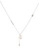 Necklace 14K Pearl & Diamond Pendant Necklace