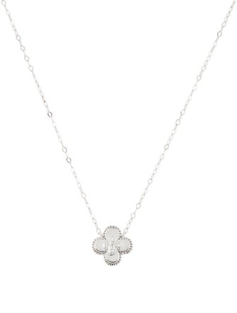 Necklace 14K Diamond Clover Pendant Necklace