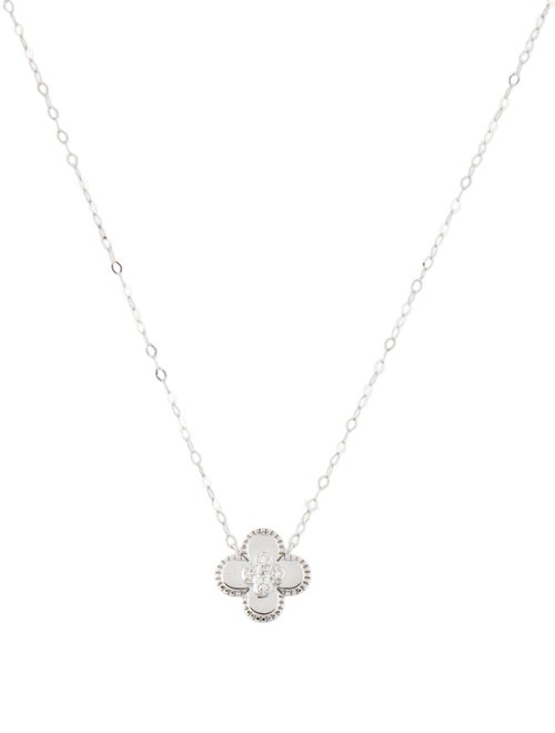 Necklace 14K Diamond Clover Pendant Necklace