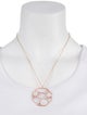 Necklace 14K Mother Of Pearl & Diamond Pennant Necklace