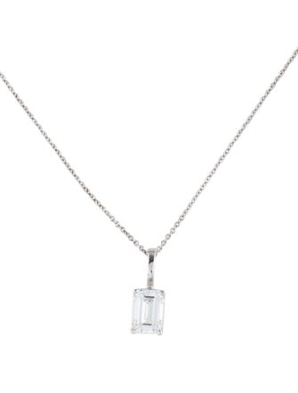 Necklace 14K 1.60ct Lab-Grown Diamond Solitaire Pendant Necklace