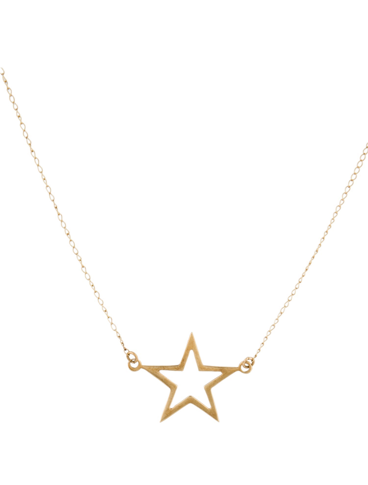 Necklace 14K Flat Star Pendant