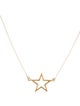Necklace 14K Flat Star Pendant Necklace