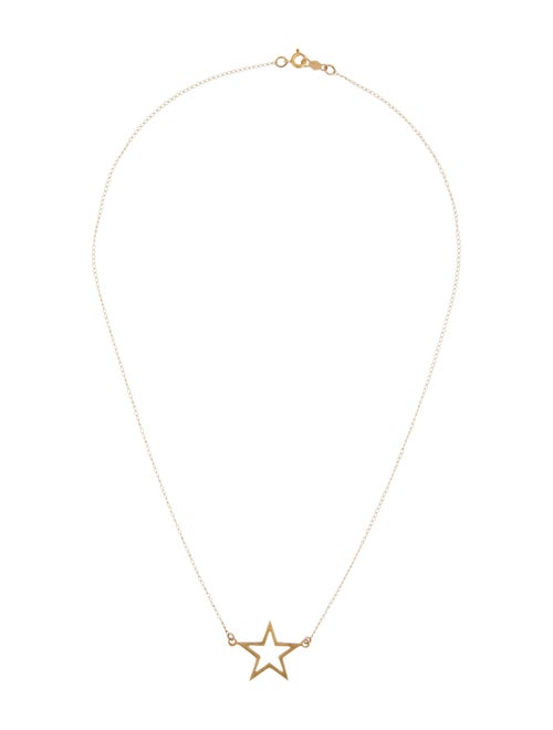 Necklace 14K Flat Star Pendant Necklace