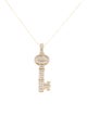 Necklace Dadwani 10K 2.10ctw Diamond Key Pendant Necklace