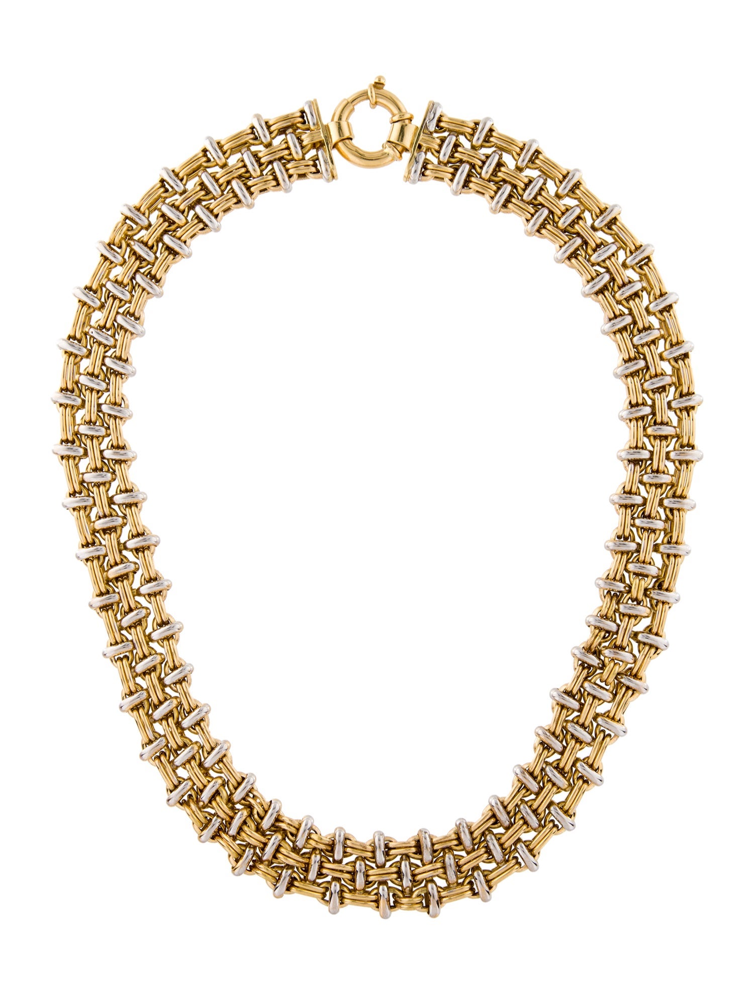 Necklace 18K Two-Tone Link Chain Necklace