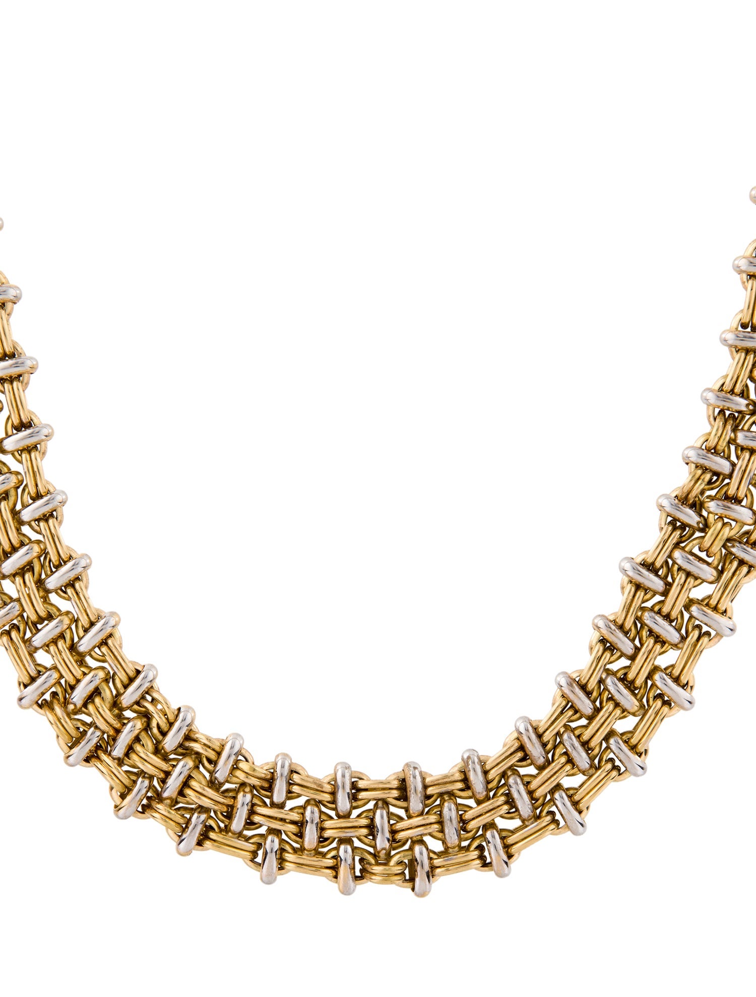 Necklace 18K Two-Tone Link Chain Necklace