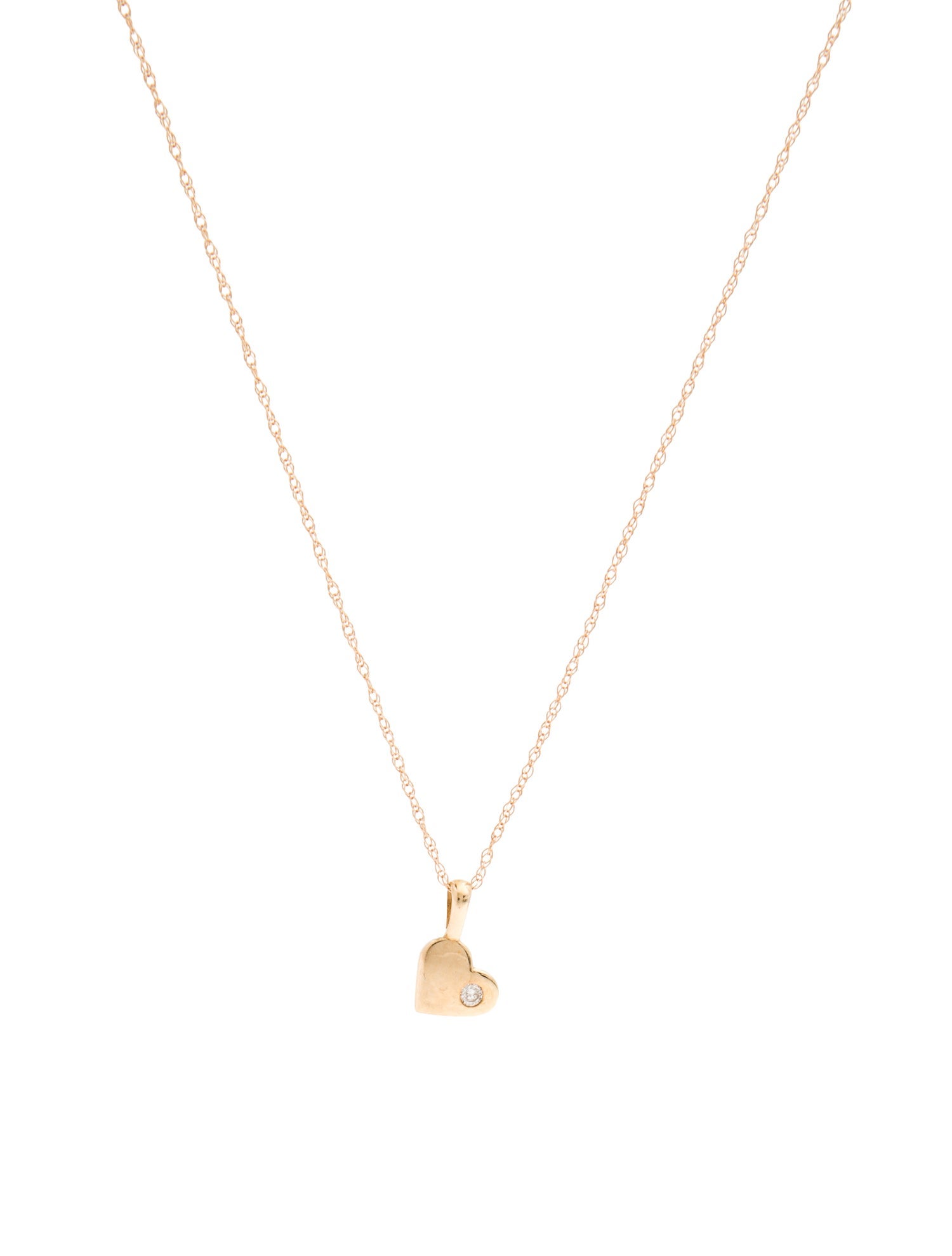 Necklace 14K Diamond Heart Pendant