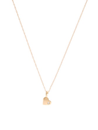 Necklace 14K Diamond Heart Pendant Necklace