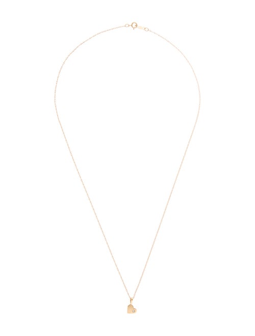 Necklace 14K Diamond Heart Pendant Necklace