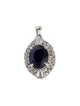 Necklace Platinum 2.56ct Sapphire & Diamond Pendant
