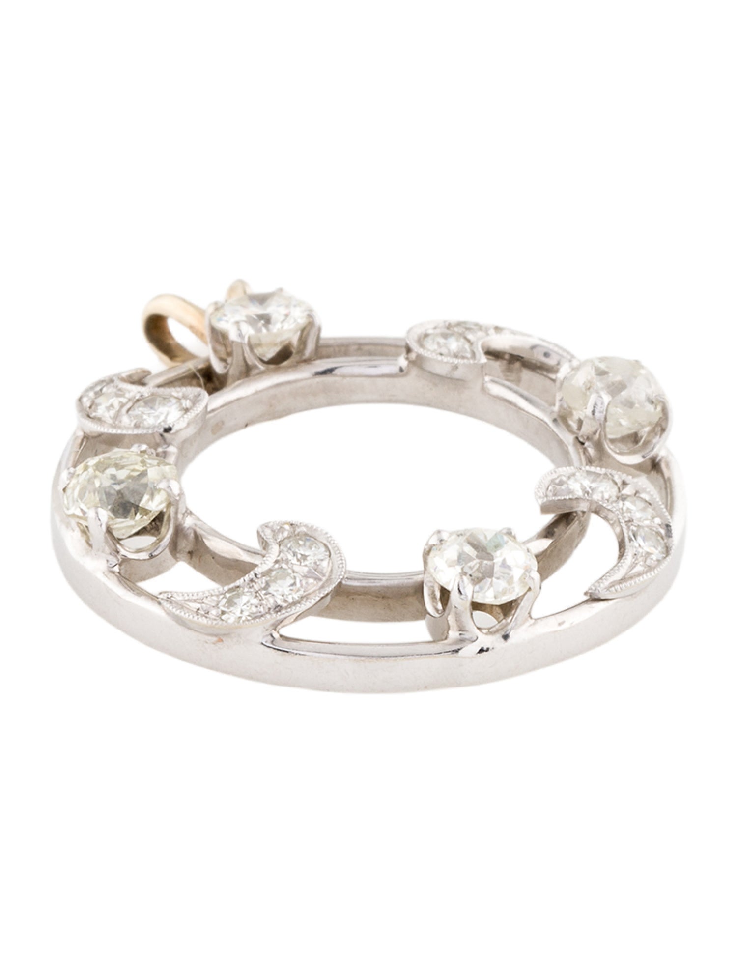 Necklace 14K Diamond Circle Pendant