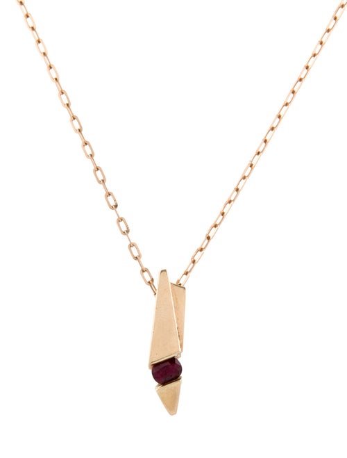 Necklace 14K Ruby Pendant Necklace