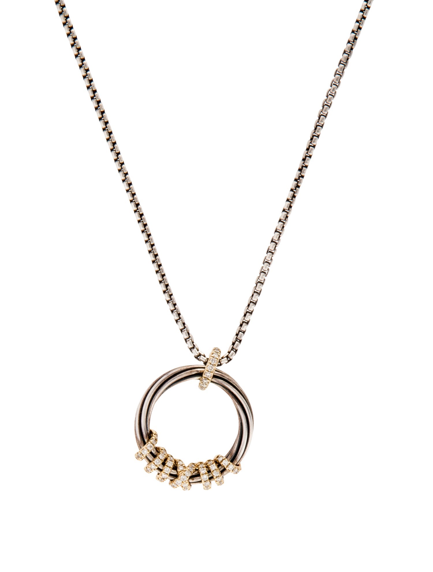 David Yurman Diamond Helena Pendant Necklace